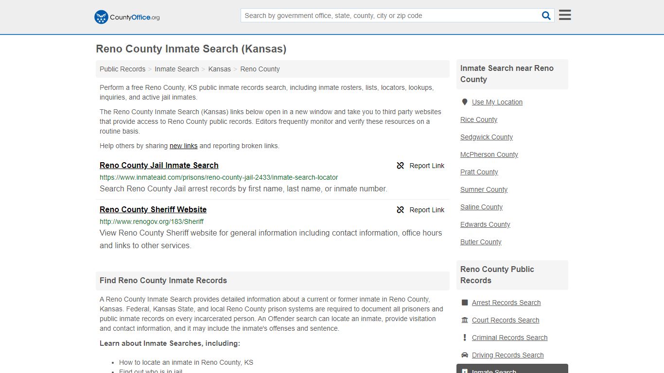 Inmate Search - Reno County, KS (Inmate Rosters & Locators)